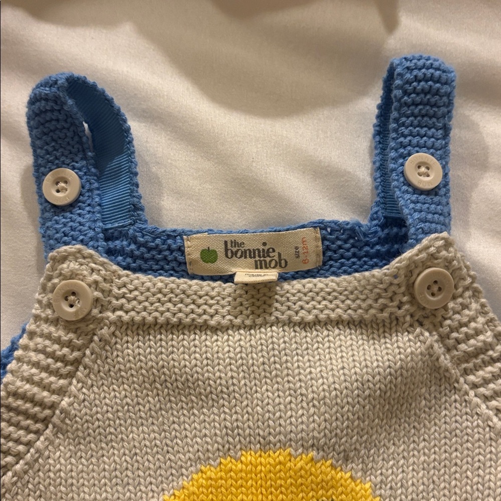 Blue and Yellow Kids One Piece Bodysuit - Picture 5 of 8